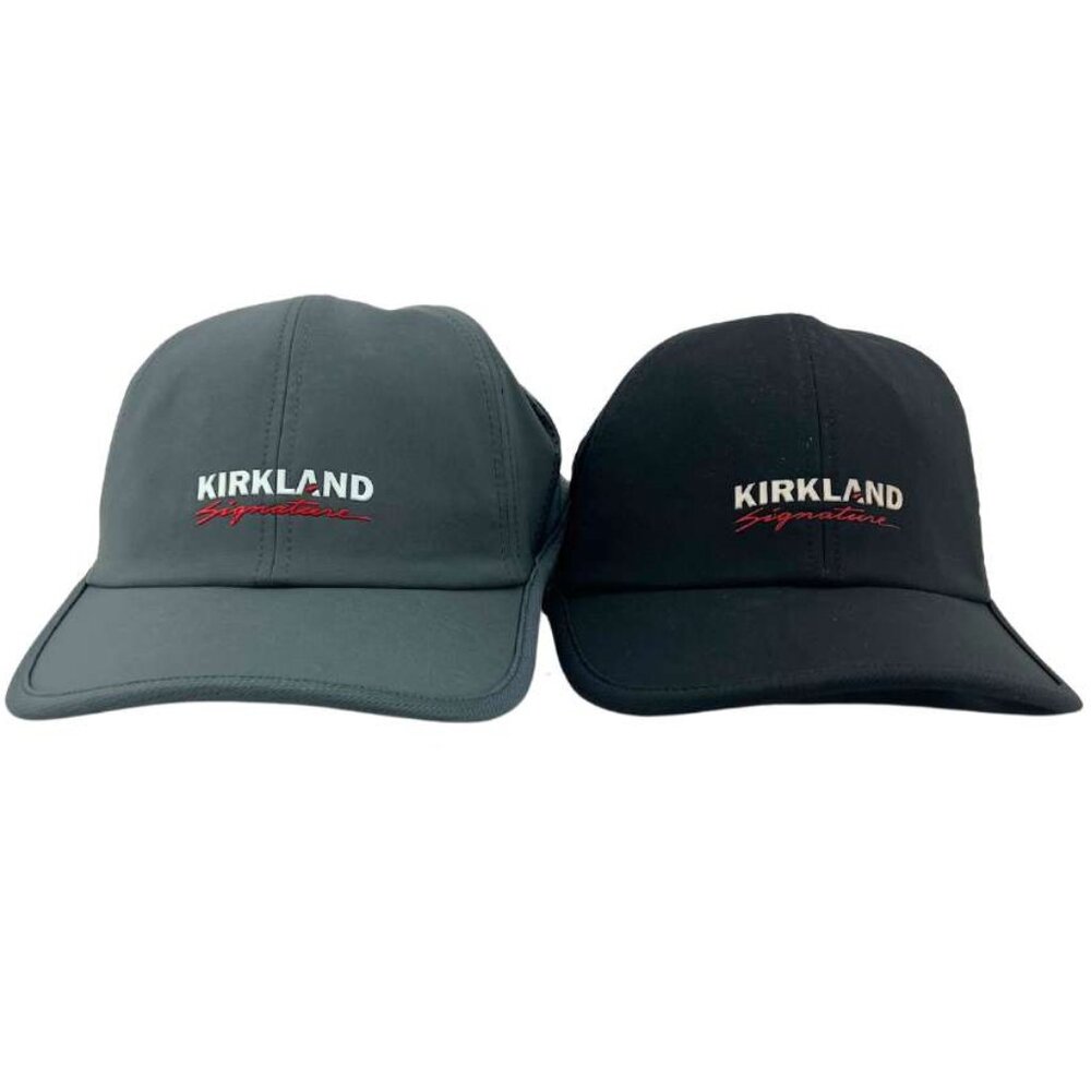 Kirkland Baseball Caps | Unisex | Kirkland Logo | 2 Pack | Black & Grey **NEW
